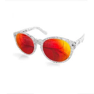 AQS Womens Daisy Oval Keyhole Sunglasses Orange